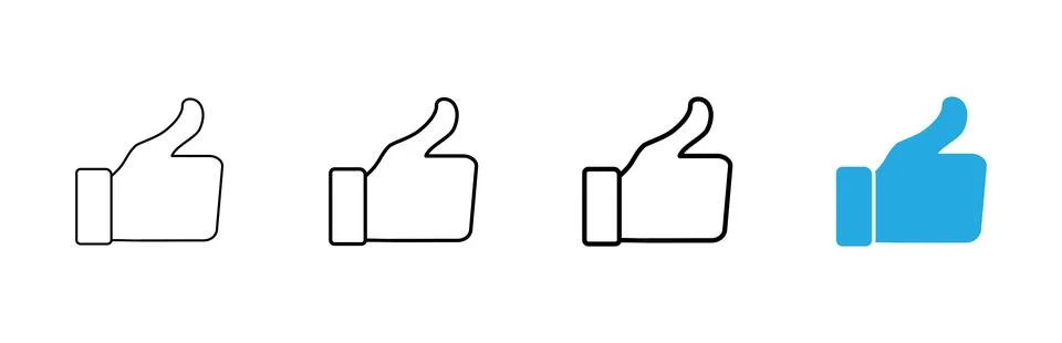 Like icon vector. Thumbs up sign and symbol. Hand like Stock Illustration