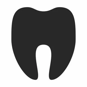 Icon Vector of Tooth - Glyph Style Stock Illustration