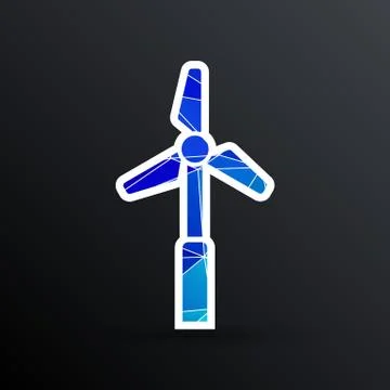 Icon vector tower electric floor generator propeller Illustrazione stock