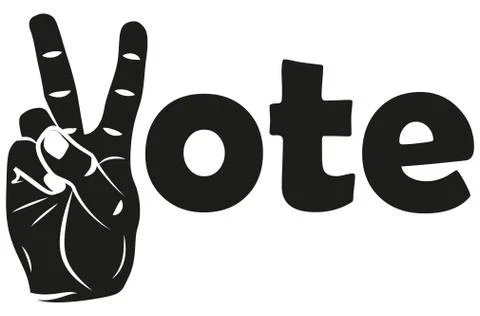 Icon vector vote for peace Illustrazione stock