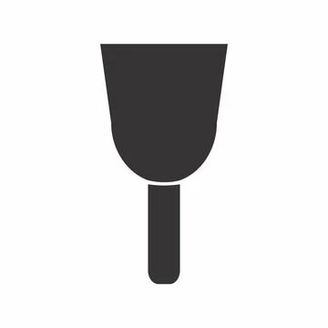 Icon Vector of Wall Plaster Tool - Black Style Stock Illustration