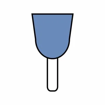 Icon Vector of Wall Plaster Tool - Dark Blue Style Stock Illustration