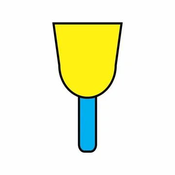 Icon Vector of Wall Plaster Tool - Yellow Moon Style Stock Illustration