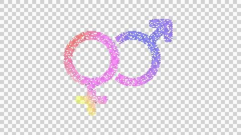Icon venus mars is made up of LED square shapes. There are bright diodes and Stock Illustration