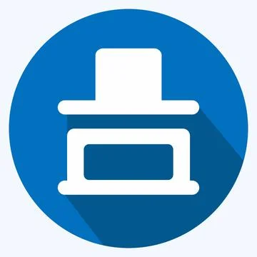 Icon Vertical Distribute Button - Long Shadow Style,Simple illustration,Edita Stock Illustration