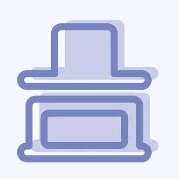 Icon Vertical Distribute Button - Two Tone Style,Simple illustration,Editable Stock Illustration