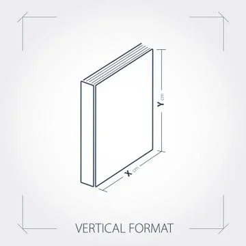 Icon of vertical format photobook Stock Illustration