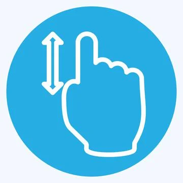 Icon Vertical Scroll 1 - Blue Eyes Style - Simple illustration,Editable strok 스톡 일러스트