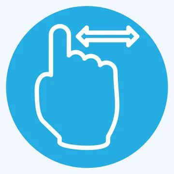 Icon Vertical Scroll 2 - Blue Eyes Style - Simple illustration,Editable strok 스톡 일러스트