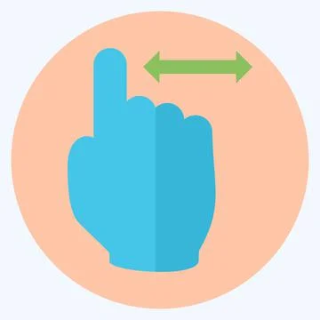 Icon Vertical Scroll 2 - Flat Style - Simple illustration,Editable stroke Illustrazione stock