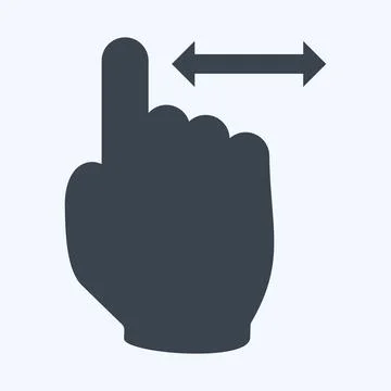Icon Vertical Scroll 2 - Glyph Style - Simple illustration,Editable stroke Stock Illustration