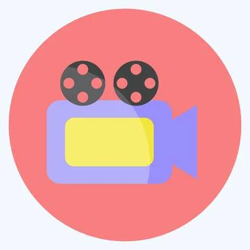 Icon Video Camera. suitable for Web Interface symbol. flat style. simple desi 스톡 일러스트