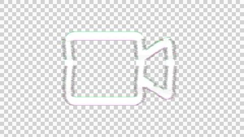 Icon video is distorted. Glitch. Noise, chromatic aberration, geometric Stock Illustration