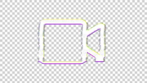 Icon video is distorted. Glitch. Noise, chromatic aberration, geometric Stock Illustration