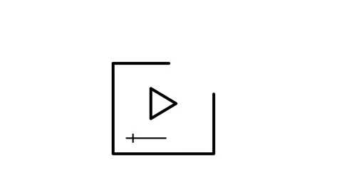Icon of a video player showing a circle with a play button, indicating vide.. Stock Footage 333462135