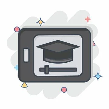 Icon Video Tutorial. related to Learning symbol. comic style. simple design.. Stock Illustration