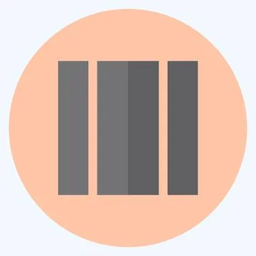 Icon View Column - Flat Style - Simple illustration,Editable stroke Illustrazione stock