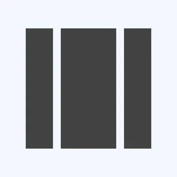 Icon View Column - Glyph Style - Simple illustration,Editable stroke Stock Illustration
