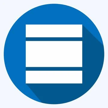 Icon View Day - Long Shadow Style - Simple illustration,Editable stroke 스톡 일러스트