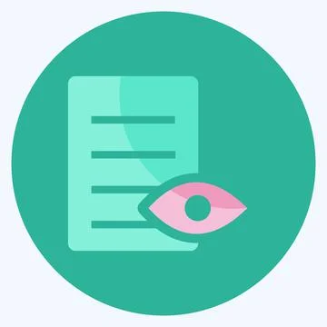 Icon View Document. suitable for User Interface symbol. flat style. simple de Illustrazione stock