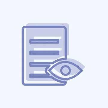 Icon View Document. suitable for User Interface symbol. two tone style. simpl Stock Illustration