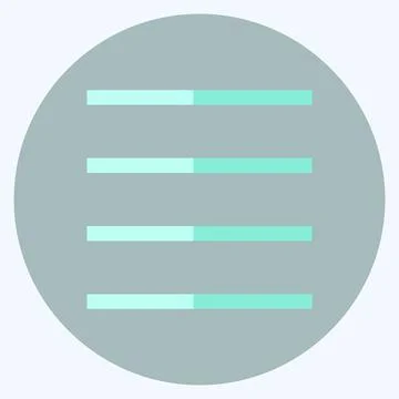 Icon View Headline - Flat Style - Simple illustration,Editable stroke Stock Illustration