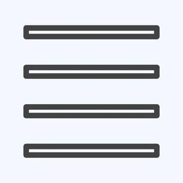 Icon View Headline - Line Style - Simple illustration,Editable stroke Stock Illustration