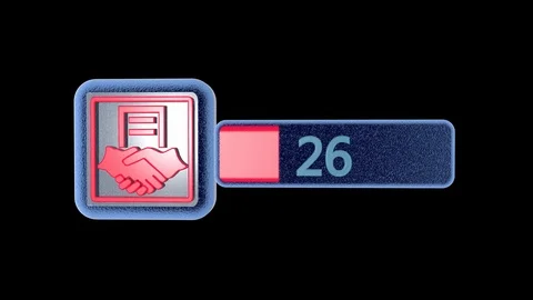 The icon of the virtual conclusion of the contract. Stock Footage 112864308