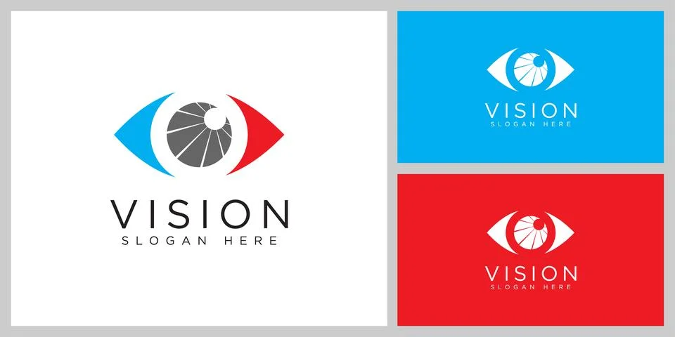 Icon vision logo vector design Stock Illustration