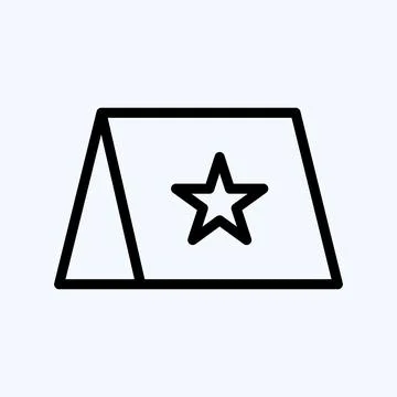 Icon Visual Brand. suitable for Branding symbol. line style. simple design ed Illustrazione stock