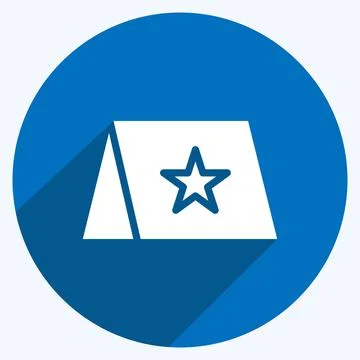 Icon Visual Brand. suitable for Branding symbol. long shadow style. simple de Stock Illustration