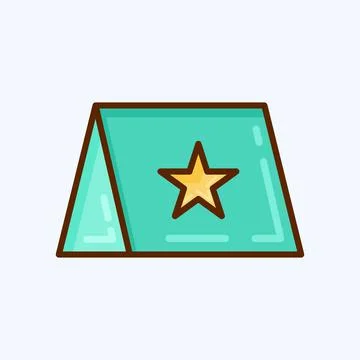 Icon Visual Brand. suitable for Branding symbol. flat style. simple design ed Stock Illustration