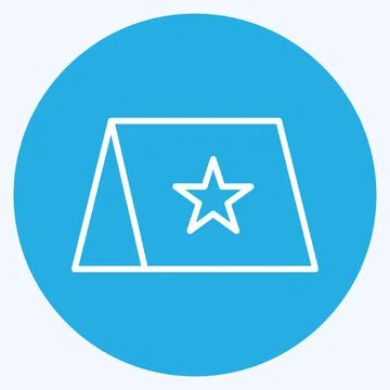 Icon Visual Brand. suitable for Branding symbol. blue eyes style. simple desi Illustrazione stock