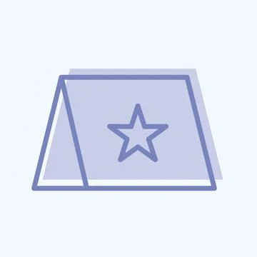 Icon Visual Brand. suitable for Branding symbol. two tone style. simple desig Stock Illustration