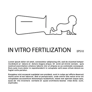Icon of in vitro fertilization Stock Illustration