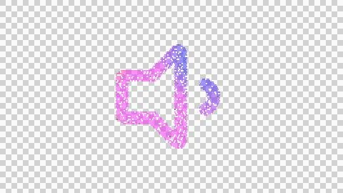 Icon volume down is made up of LED square shapes. There are bright diodes and Illustrazione stock