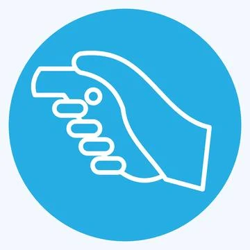 Icon VR Controller. related to 3D Visualization symbol. blue eyes style. si.. Stock Illustration