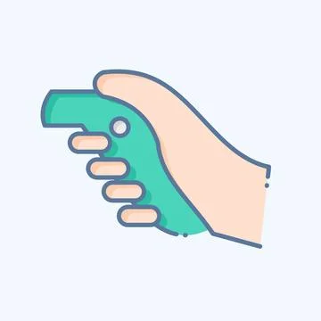 Icon VR Controller. related to 3D Visualization symbol. doodle style. simpl.. Stock Illustration