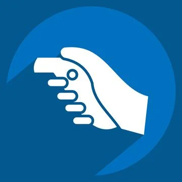 Icon VR Controller. related to 3D Visualization symbol. long shadow style. .. Stock Illustration