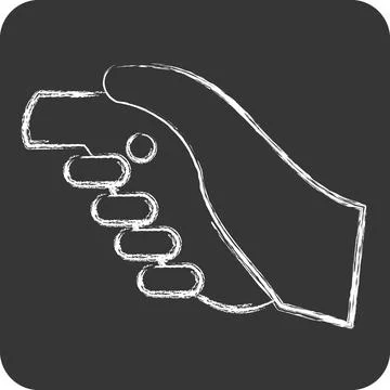 Icon VR Controller. related to 3D Visualization symbol. chalk Style. simple.. Stock Illustration