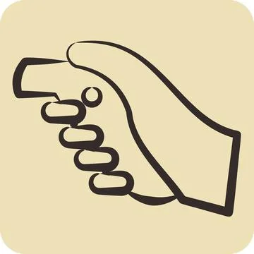 Icon VR Controller. related to 3D Visualization symbol. hand drawn style. s.. Stock Illustration