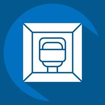 Icon Vr View. related to Metaverse symbol. long shadow style. design editable Stock Illustration