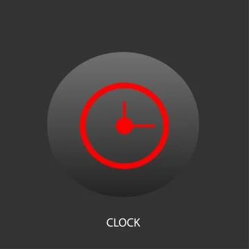 Icon of the wall clock Stock Illustration