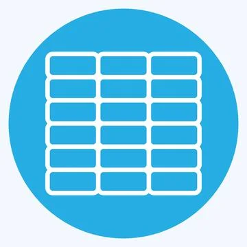 Icon Wall. related to Building Material symbol. blue eyes style. simple des.. Ilustración de archivo