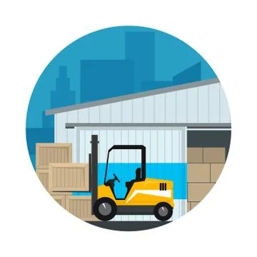 Icon Warehouse Services Stock Illustration