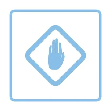 Icon of Warning hand 스톡 일러스트