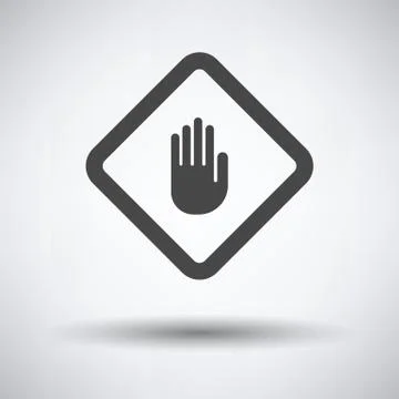 Icon of Warning hand 스톡 일러스트