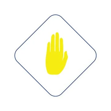 Icon of Warning hand Stock Illustration