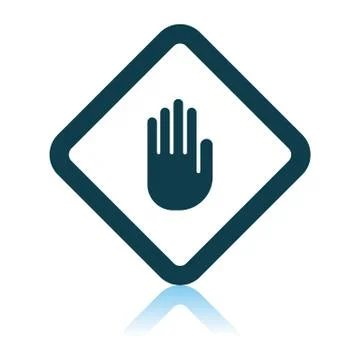 Icon Of Warning Hand Stock Illustration