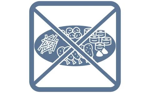 Icon warning of use of platter Stock Illustration
